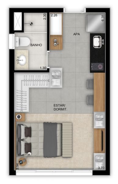 Apartamento Studio na Vila Matilde