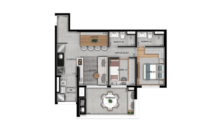 Apartamento com 2 Dormitórios Vila Guilhermina