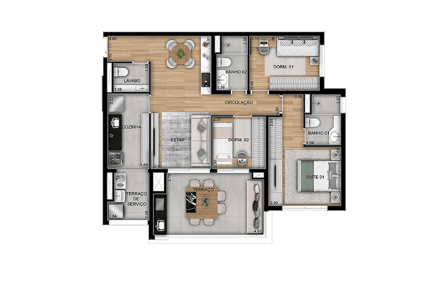 Apartamento com 3 Dormitórios Vila Guilhermina