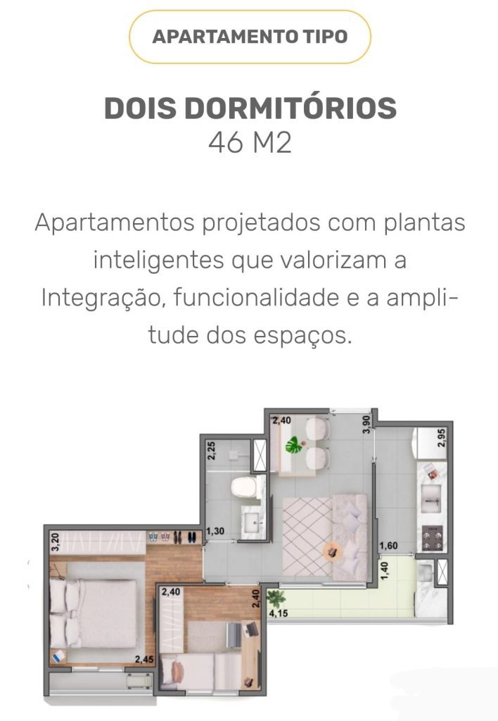 Apartamento 2 quartos Vila Esperança